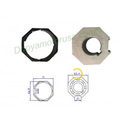 DM59S 100/11 - Dooya Motor - Crown and drive for roller tube octagonal 70mm
