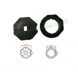 DM45M 50/13 - Dooya Motor - Crown and Drive for roller tube octagonal 70mm
